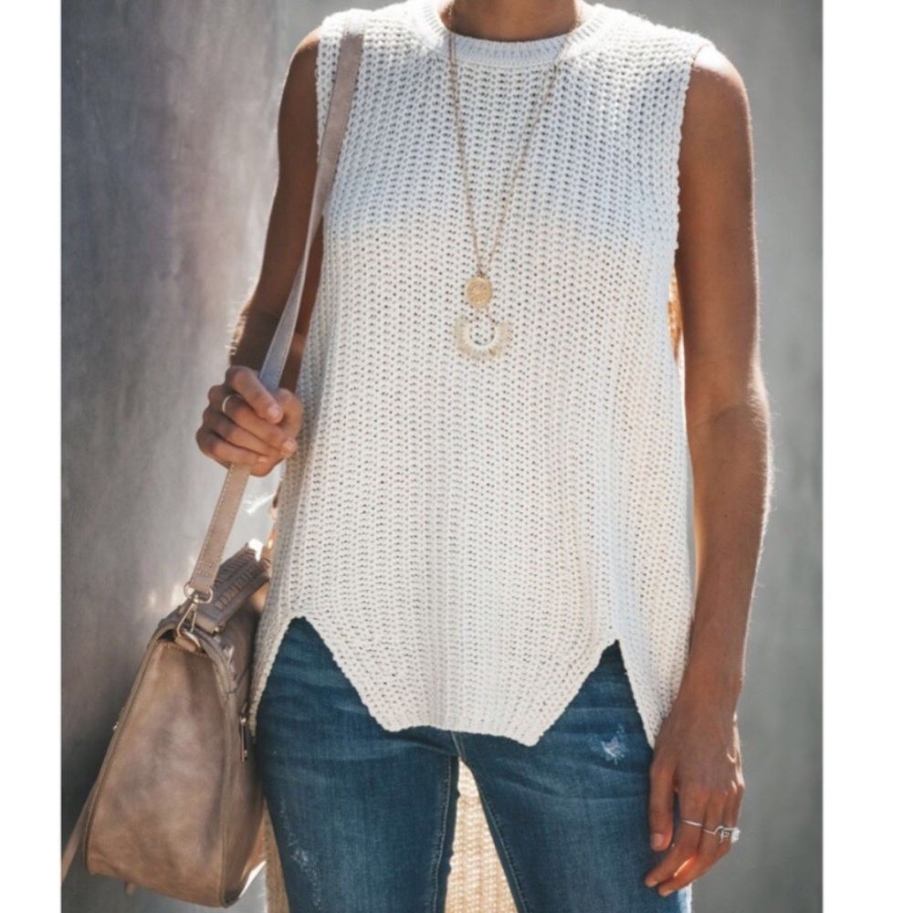 Vici Collection Walk That Talk High Low Knit Tank